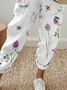 Women's Floral Ankle Pants Pant Casual Spring/Fall Trousers
