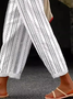 Women Geometric Long Pant Casual Spring/Fall Trousers