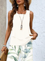 Women's Floral Printing Two-Piece Set Daily Sleeveless Casual Summer Top With Pants Matching Set