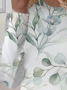 Women's Floral Long Sleeve Tee T-shirt Crew Neck Printing Casual Spring/Fall Top