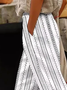 Women Geometric Long Pant Casual Spring/Fall Trousers
