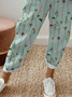 Women's Floral Ankle Pants Pant Casual Spring/Fall Trousers