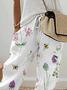 Women's Floral Ankle Pants Pant Casual Spring/Fall Trousers