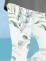 Women's Floral Capris Elastic Waist Pant Casual Summer Trousers