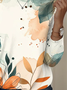 Women Floral Short Sleeve Tee T-shirt Crew Neck Casual Summer Top