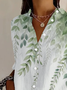 Women's Floral Long Sleeve Shirt Spring/Fall Buckle Shirt Collar Daily Casual Top