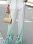 Women's Floral Printing Two-Piece Set Daily Long Sleeve Casual Spring/Fall Top With Pants Matching Set