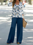 Women's Floral Printing Two-Piece Set Daily Long Sleeve Casual Spring/Fall Top With Pants Matching Set