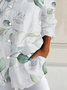 Women's Floral Long Sleeve Shirt Spring/Fall Buckle Shirt Collar Daily Casual Top