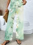 Women's Floral Printing Two-Piece Set Daily Sleeveless Casual Summer Top With Pants Matching Set