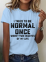 Women Text Letters Short Sleeve Tee T-shirt Crew Neck Casual Summer Top