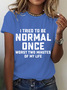 Women Text Letters Short Sleeve Tee T-shirt Crew Neck Casual Summer Top