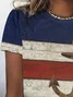 Women's Anchor Short Sleeve Tee T-shirt Crew Neck Printing Casual Summer Graphic Tee Top