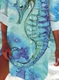 Women's Marine Life Long Sleeve Shirt Spring/Fall Printing Shirt Collar Daily Casual Top