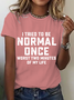 Women Text Letters Short Sleeve Tee T-shirt Crew Neck Casual Summer Top