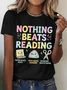Women Text Letters Short Sleeve Tee T-shirt Crew Neck Casual Summer Top