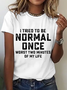 Women Text Letters Short Sleeve Tee T-shirt Crew Neck Casual Summer Top