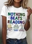 Women Text Letters Short Sleeve Tee T-shirt Crew Neck Casual Summer Top