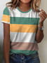 Women's Plain Short Sleeve Tee T-shirt Crew Neck Casual Summer Graphic Tee Top