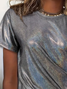 Women's Ombre Short Sleeve Tee T-shirt Crew Neck Printing Casual Summer Graphic Tee Top