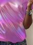 Women's Ombre Short Sleeve Tee T-shirt Crew Neck Printing Casual Summer Graphic Tee Top