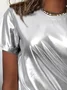 Women's Ombre Short Sleeve Tee T-shirt Crew Neck Printing Casual Summer Graphic Tee Top