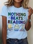 Women Text Letters Short Sleeve Tee T-shirt Crew Neck Casual Summer Top