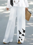 Women's Bird Two-Piece Set Daily Long Sleeve Casual Spring/Fall Top With Pants Matching Set