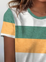 Women's Plain Short Sleeve Tee T-shirt Crew Neck Casual Summer Graphic Tee Top