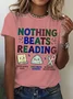 Women Text Letters Short Sleeve Tee T-shirt Crew Neck Casual Summer Top