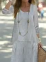 Women's Striped Printing Two-Piece Set Daily Long Sleeve Casual Spring/Fall Top With Pants Matching Set