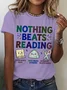 Women Text Letters Short Sleeve Tee T-shirt Crew Neck Casual Summer Top