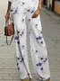 Women's Floral Printing Two-Piece Set Daily Long Sleeve Casual Spring/Fall Top With Pants Matching Set