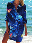 Women's Butterfly Long Sleeve Shirt Spring/Fall Printing Shirt Collar Daily Casual Top