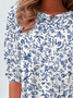 Women's Floral Long Sleeve Tee T-shirt Crew Neck Printing Casual Spring/Fall Graphic Tee Top