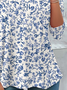 Women's Floral Long Sleeve Tee T-shirt Crew Neck Printing Casual Spring/Fall Graphic Tee Top