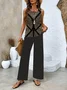 Women's Geometric Printing Two-Piece Set Daily Sleeveless Casual Summer Top With Pants Matching Set