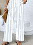 Women's Striped Printing Two-Piece Set Daily Sleeveless Casual Summer Top With Pants Matching Set