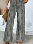Women's Striped Printing Two-Piece Set Daily Sleeveless Casual Summer Top With Pants Matching Set