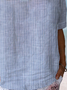 Women Striped Short Sleeve Blouse Summer Crew Neck Daily Casual Top
