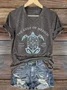 Women Text Letters Short Sleeve Tee T-shirt V Neck Casual Summer Top