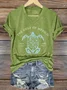 Women Text Letters Short Sleeve Tee T-shirt V Neck Casual Summer Top