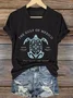 Women Text Letters Short Sleeve Tee T-shirt V Neck Casual Summer Top
