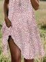 Women Polka Dots Short Sleeve Summer Printing Dress Crew Neck Daily Casual Mini Tunic H-Line Dress