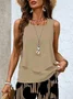 Women Abstract Printing Two-Piece Set Daily Sleeveless Casual Summer Top With Pants Matching Set
