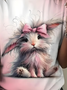 Women Easter (rabbit) Short Sleeve Tee T-shirt Crew Neck Casual Summer Top