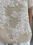 Women Floral Short Sleeve Shirt Summer Printing Shawl Collar Daily Casual Top