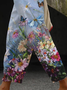 Women Floral Long Pant Casual Spring/Fall Trousers