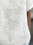 Women Floral Short Sleeve Shirt Summer Printing Shawl Collar Daily Casual Top