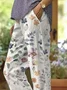 Women Floral Long Pant Casual Spring/Fall Trousers